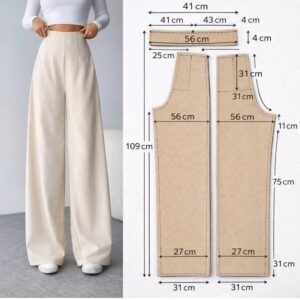 High-Waisted Wide Leg Pants Sewing Pattern